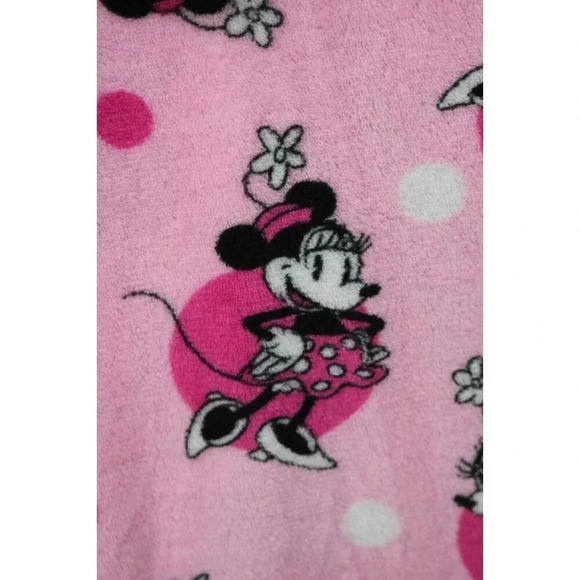 Disney Pink Plush Minnie Mouse Fleece Pajama Set-Size XL - Picture 7 of 12